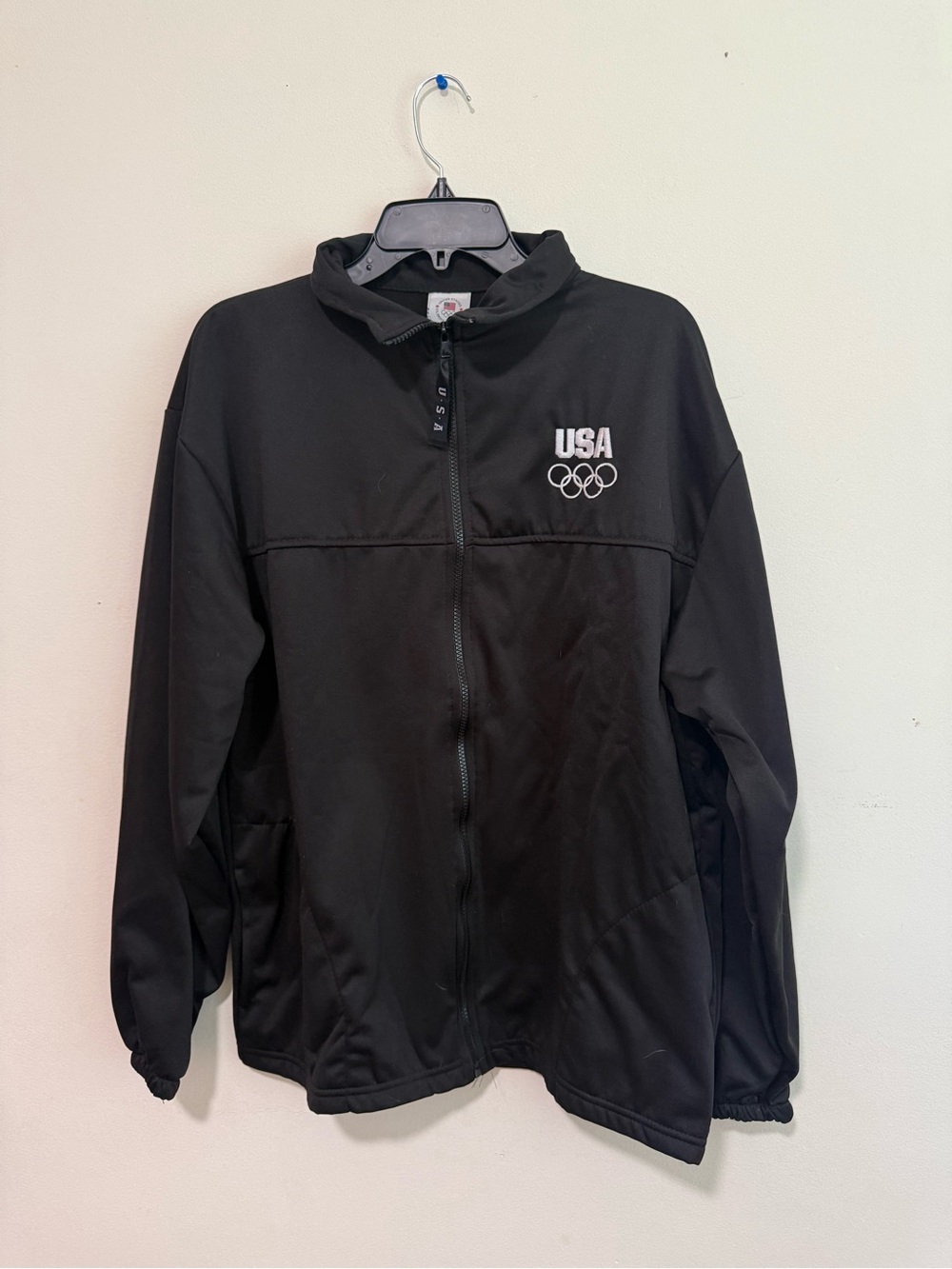 Black USA Olympic Full-Zip Jacket